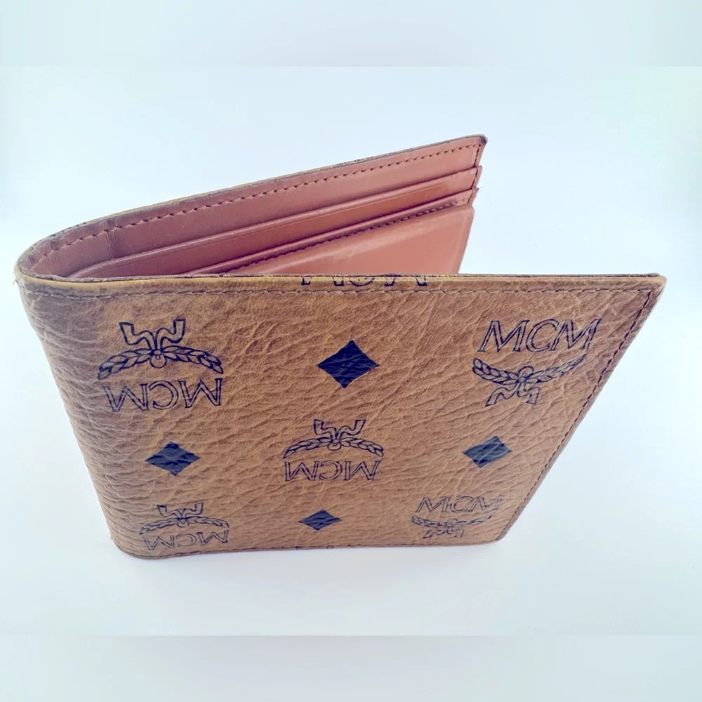 MCM Visetos Logo Wallet W Coin Pouch Michael Cromer Germany Authentic Vintage - Picture 7 of 15
